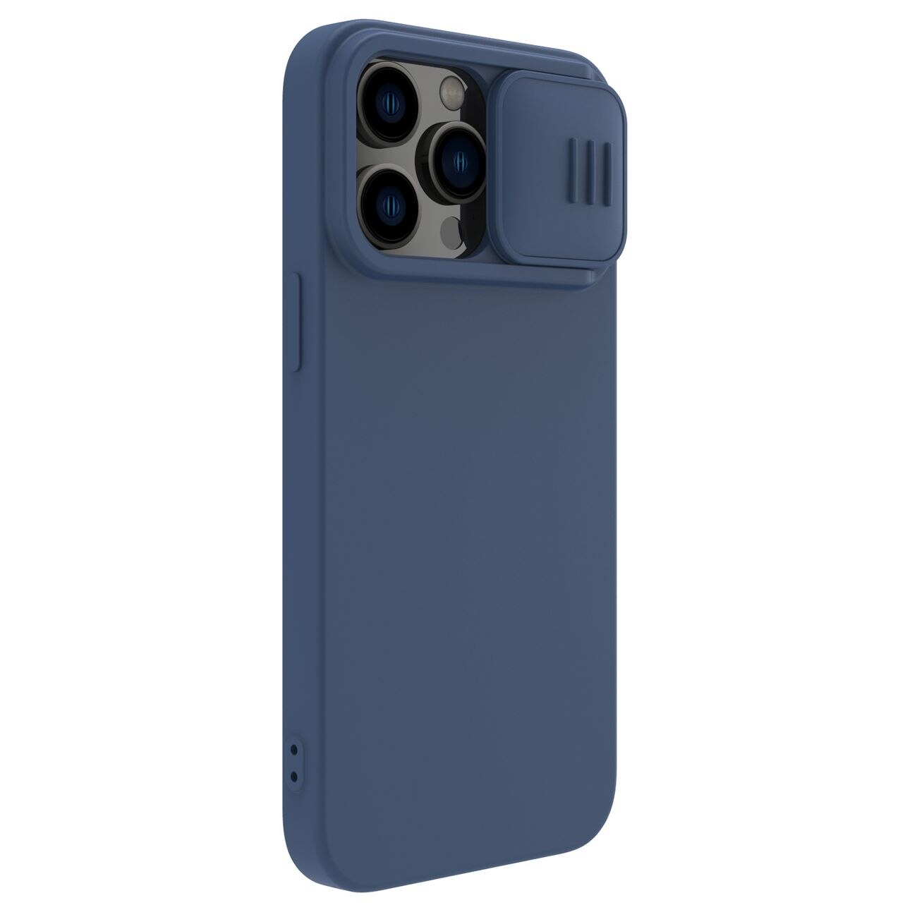 Carcasa Nillkin Cam Shield Silicone MagSafe compatibila cu iPhone 14 Pro Max Navy Blue