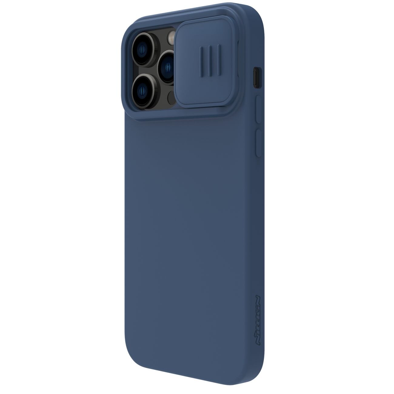 Carcasa Nillkin Cam Shield Silicone MagSafe compatibila cu iPhone 14 Pro Max Navy Blue