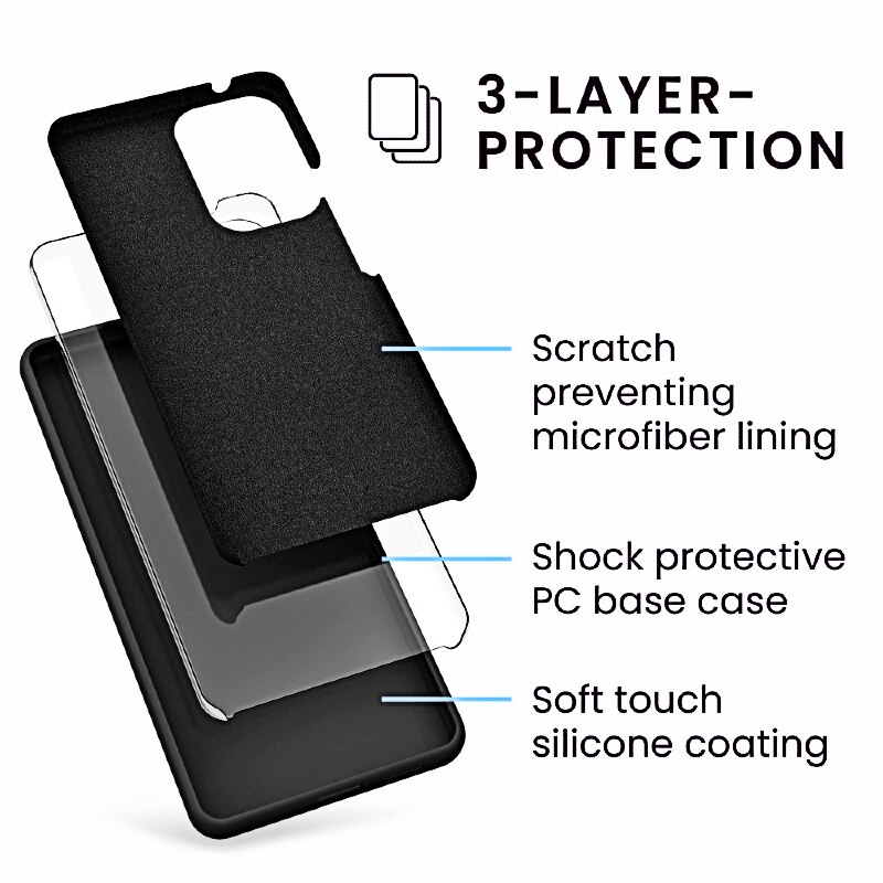 Husa Premium pentru Samsung Galaxy A52 4G / A52 5G / A52s 5G cu Protectie la Camere si Interior de Microfibra Silicon Negru