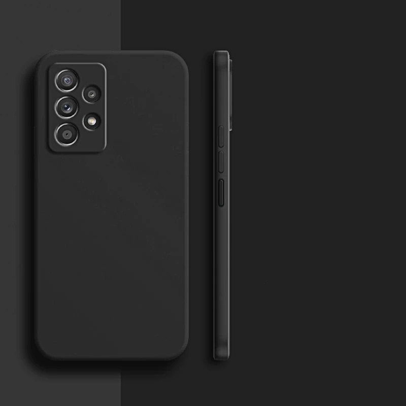 Husa Premium pentru Samsung Galaxy A52 4G / A52 5G / A52s 5G cu Protectie la Camere si Interior de Microfibra Silicon Negru