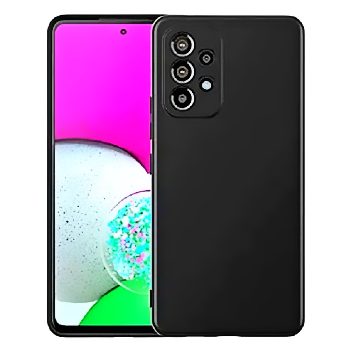 Prémium tok Samsung Galaxy A52 4G / A52 5G / A52s 5G telefonhoz kameravédelemmel és fekete szilikon mikroszálas belsővel