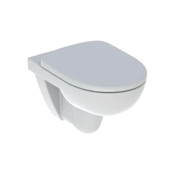 Set vas wc suspendat Geberit Selnova rimfree, cu capac alb soft-close