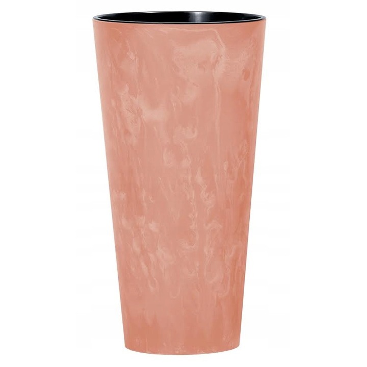 Ghiveci inalt Prosperplast din plastic rezistent, culoare maro elegant, dimensiuni 28.5x15 cm, ghiveci decorativ modern pentru plante si flori, ideal pentru interior si exterior, balcon, terasa, gradina, solutie versatila, durabila si