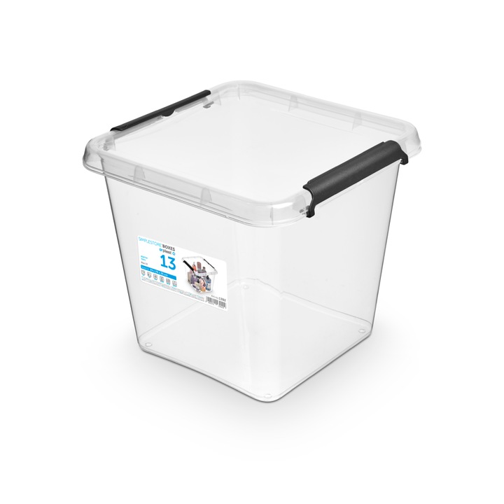 Cutie de depozitare, Orplast, 29 x 29 cm, 13 l, Transparent