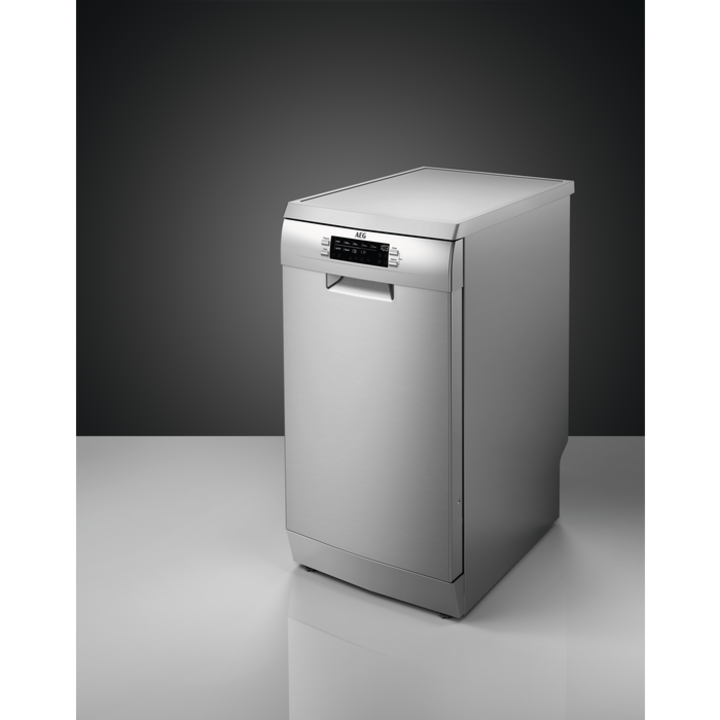 Masina de spalat vase AEG FFB73527ZM, 10 seturi, 9 programe, Motor Inverter, Clasa D, AirDry, Pro Clean, Afisaj digital, Inox