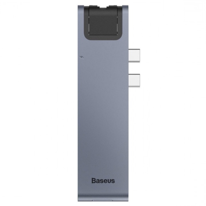 Хъб Baseus, 7 в 1, Сив