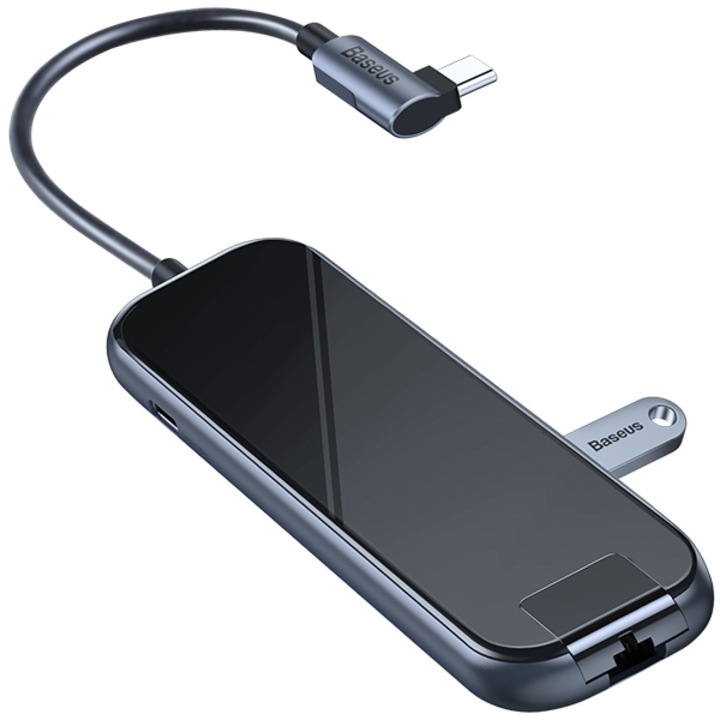 Адаптер Baseus Multifunctional USB-C HUB, 3xUSB3.0+HD4K+RJ45+PD