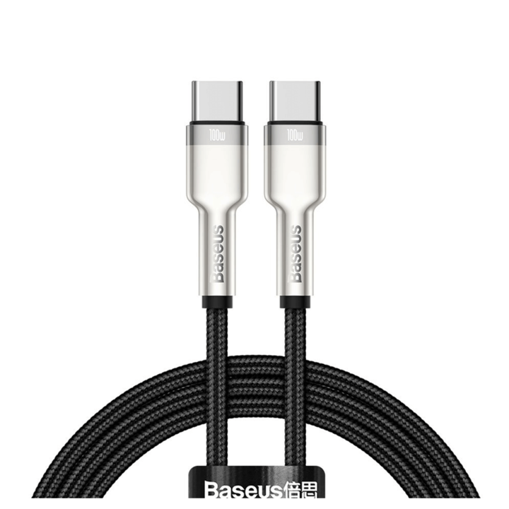 Baseus Cafule CATJK-C01 adat- és töltőkábel, USB Type-C – USB Type-C, 1 m, 100 W, fekete
