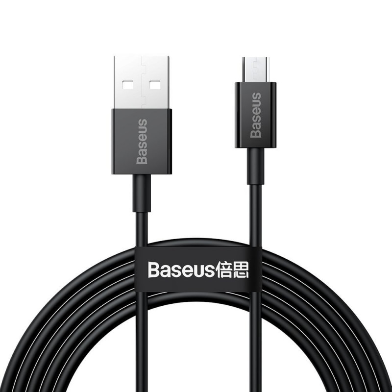 Cablu alimentare si date Baseus, Superior, Fast Charging, USB la Micro-USB 2A 2m, Negru