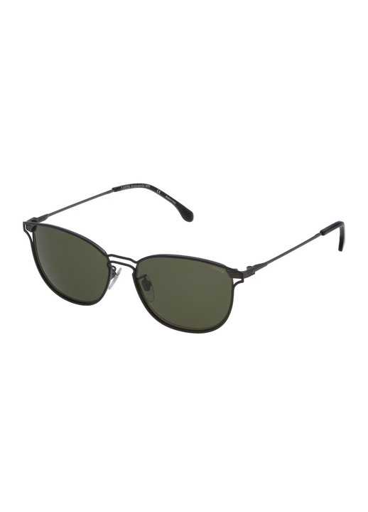 Ochelari de soare unisex, Lozza, SL2303M5508Y8, Metal, 55x15x140 mm, Verde/Negru