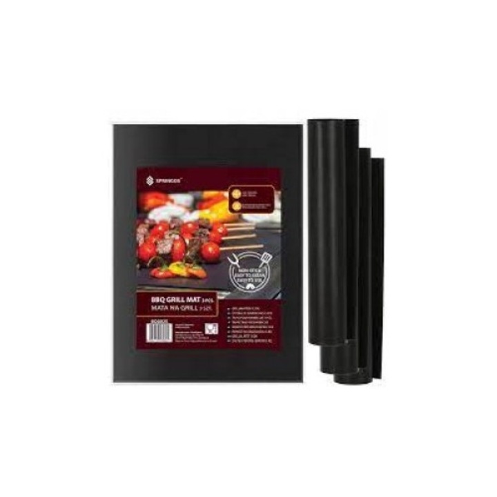 Covoras gratar, Textil, 40 x 33 cm, Negru