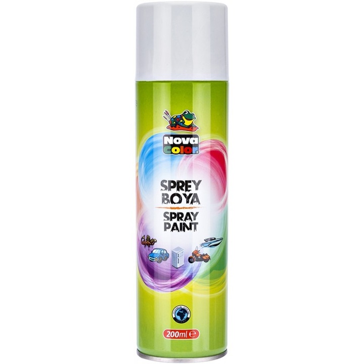 Spray Nova Color NC-802 Vopsea Alba 200ml