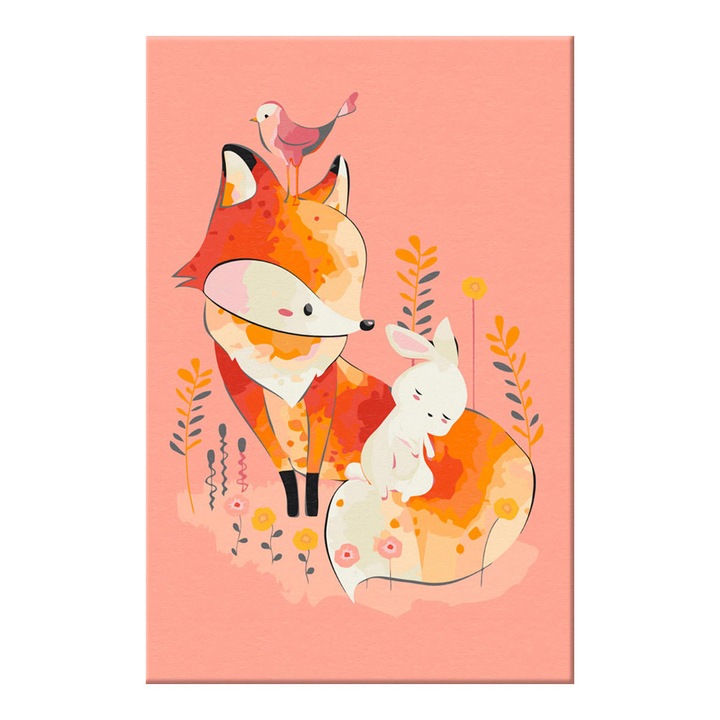 Pictura pe numere Artgeist, Fox and Rabbit, 40 x 60 cm