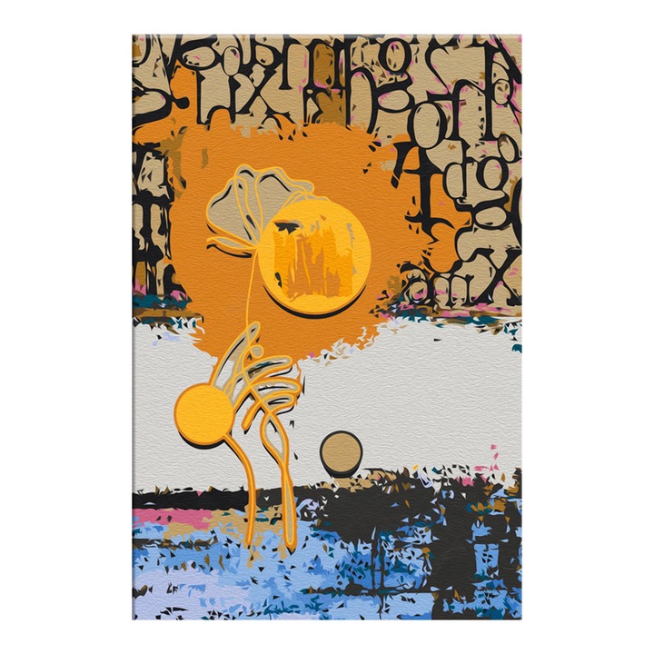 Pictura pe numere Artgeist, Caramel Flower, 40 x 60 cm