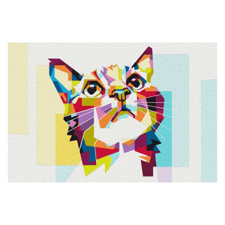 Artgeist festmény számokkal, Macska és figurák, 60 x 40 cm