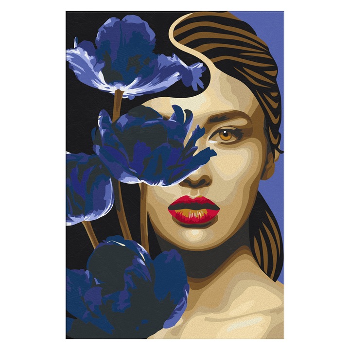 Pictura pe numere Artgeist, Elegant Blue, 40 x 60 cm