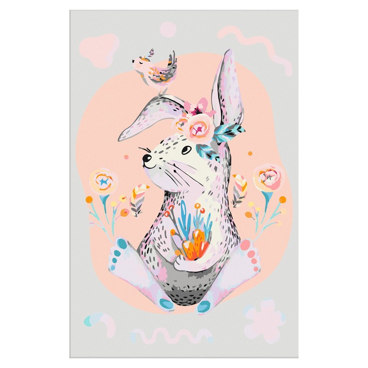Pictura pe numere Artgeist, Colourful Rabbit, 40 x 60 cm
