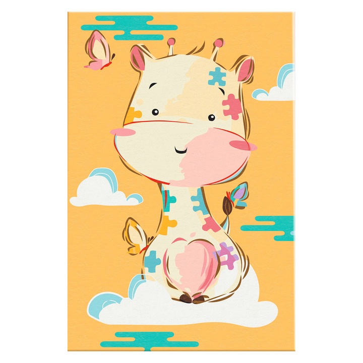 Pictura pe numere Artgeist, Funny Giraffe, 40 x 60 cm