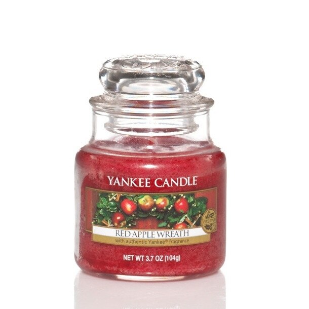 Lumanare Parfumata Borcan Mic Red Apple Wreath, Yankee Candle
