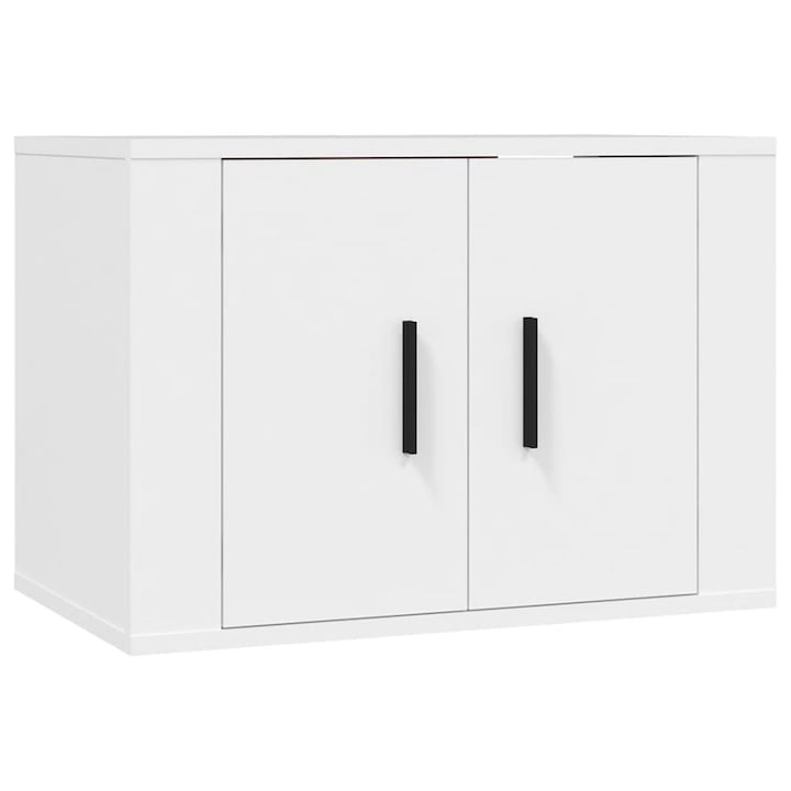 ТВ шкаф за стенен монтаж vidaXL, Бял, 57x34,5x40 см, 10.6 Kg