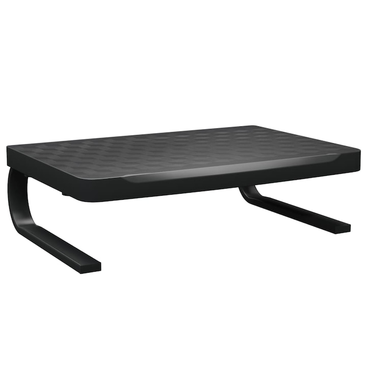 vidaXL стойка за монитор, черна, 37x28x11,5 см