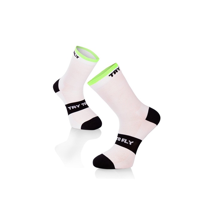 Колоездачни чорапи Meryl® Skinlife Черно-Бели