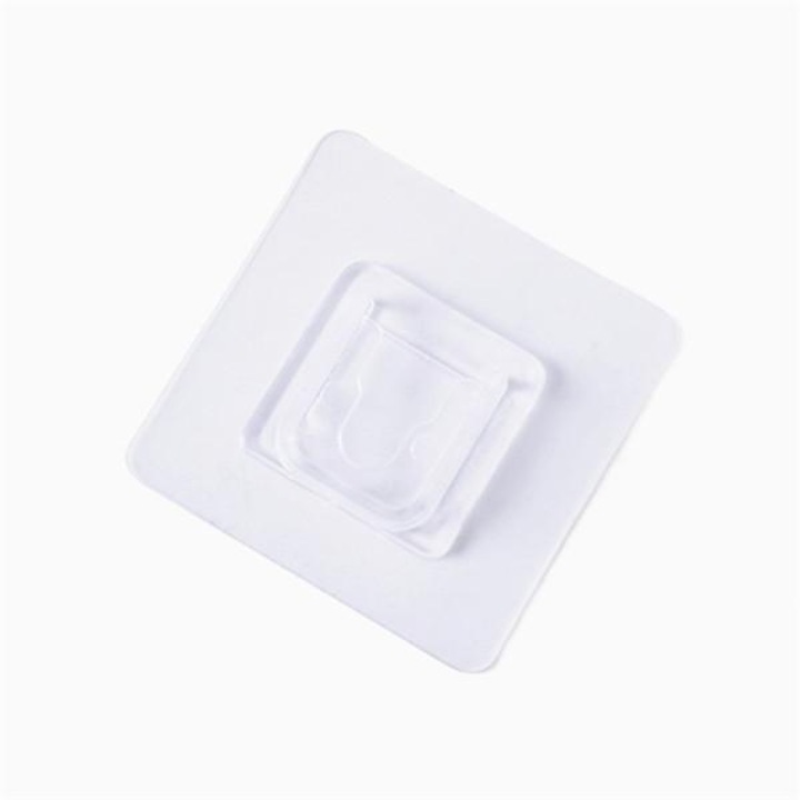 Set 5 dispozitive auto adezive transparente, pentru suspendat sau agatat diferite obiecte - MaffStuff®, 5.7 x 5.7 cm