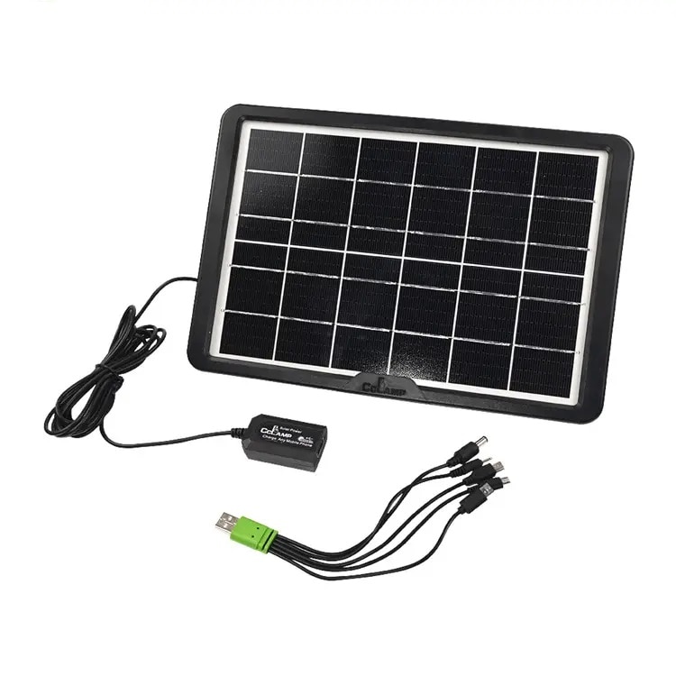 Преносим слънчев панел, Мощност 8 W, Напрежение 6 V, IP65, Кабел с ...