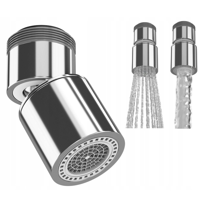 Аератор на батерия GRANITAN, Месинг, 2 Функции, Сребрист