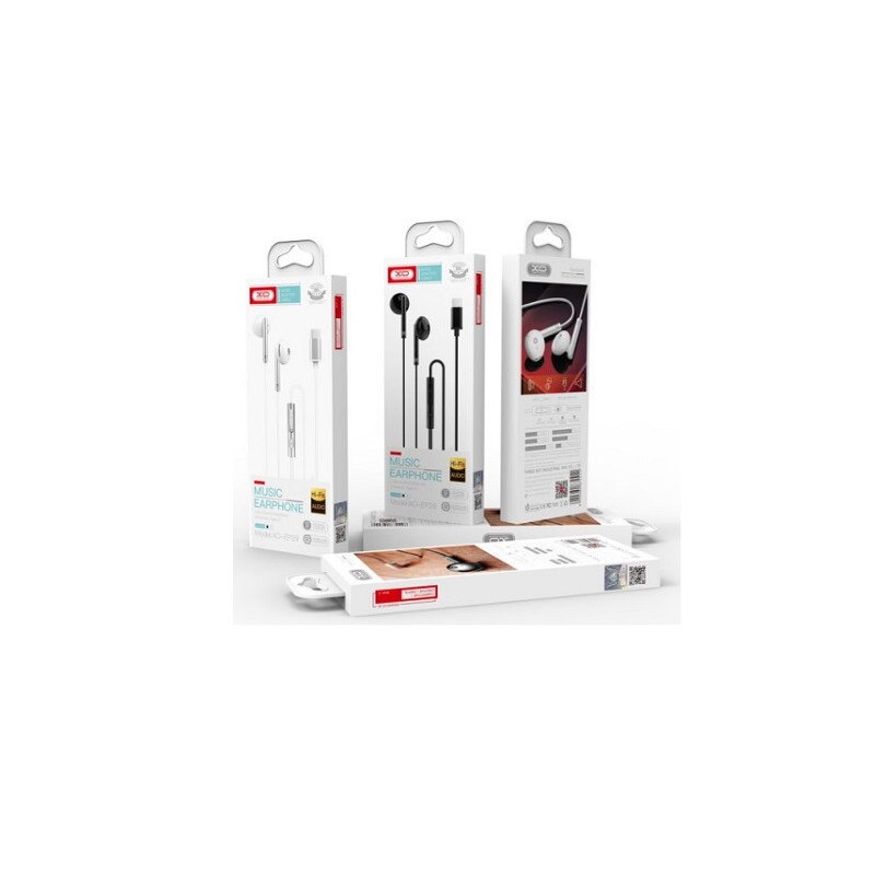 Casti cu fir Stereo XO EP29 Negru, tip In-Ear, conector USB TipC, 1m, Microfon incorporat