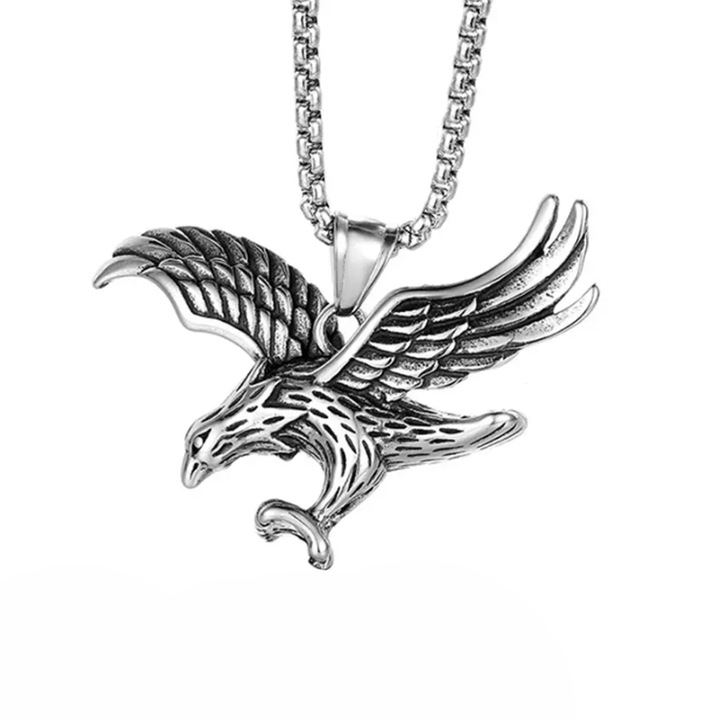 Верижка с висулка EFAYN Raptor Eagle, Унисекс, Сребрист