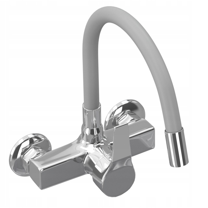 Смесител за мивка GRANITAN, Гъвкав, Сив