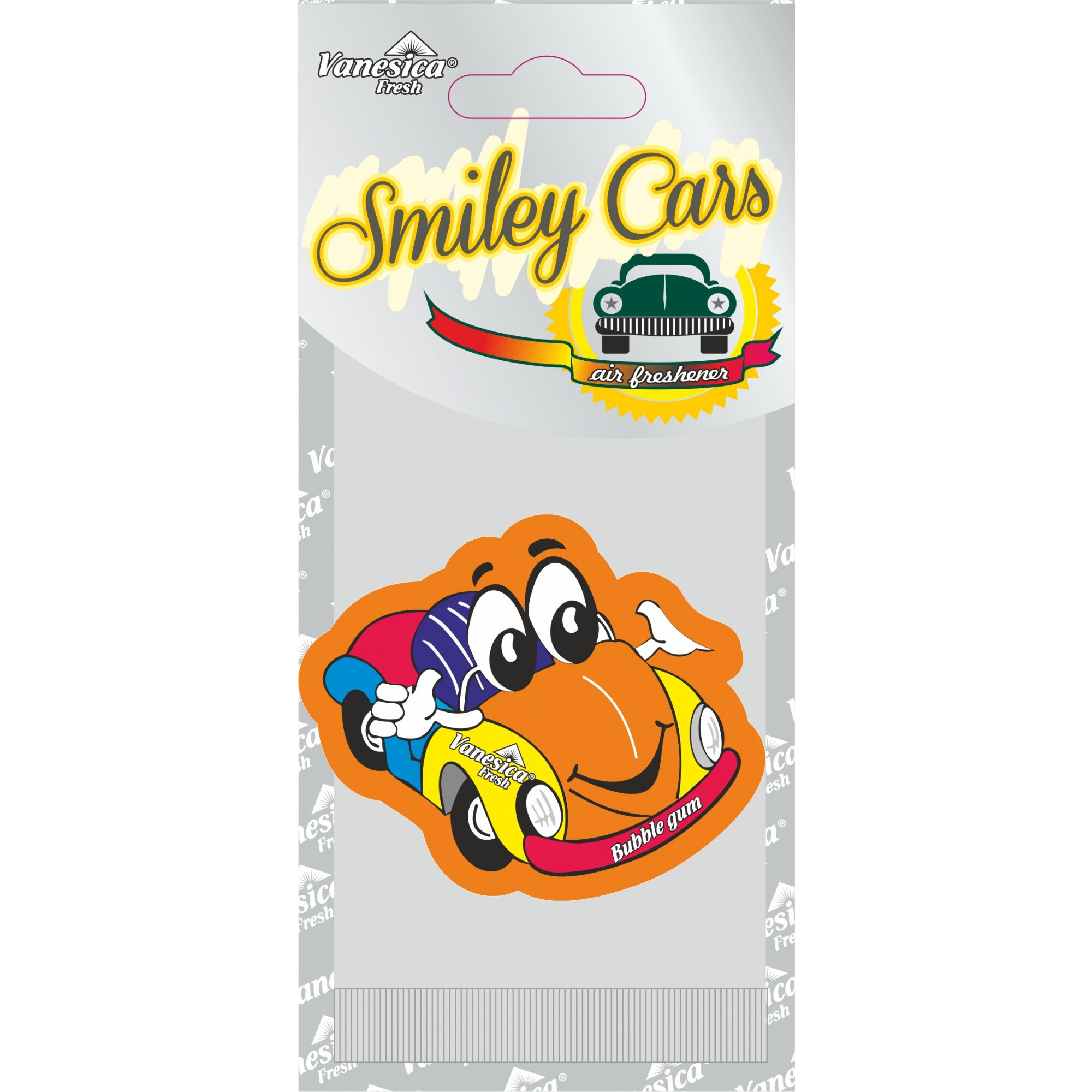 Odorizant auto Smiley cars Bubble gum
