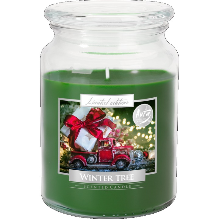 Ароматна свещ, Bispol, Green, 100 часа, Pine