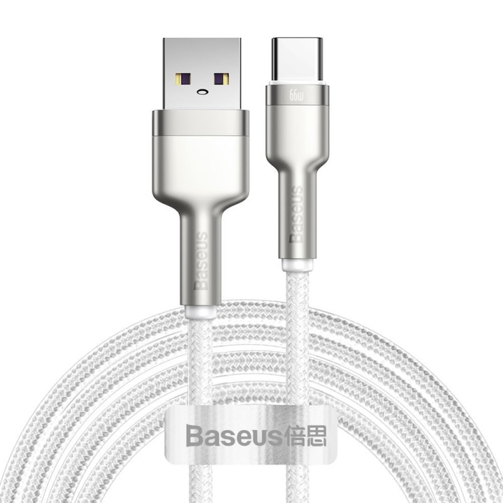 Baseus Cafule USB-USB-C kábel, 66 W, 2m, fehér