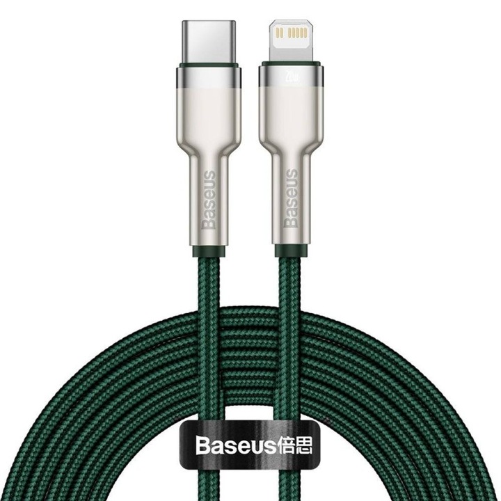 Baseus Dynamic USB-C Lightning kábel, 20 W, 1 m, zöld