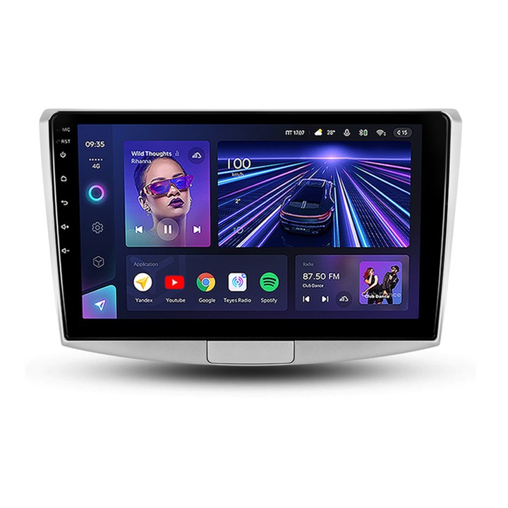 Navigatie dedicata Volkswagen Passat 7 2010-2015, Teyes CC3, 128GB ROM, 6GB RAM LDDR4, Procesor Octa-core 8 x 1.8Ghz, Display QLED 10.2", Apple CarPlay, Android Auto, Waze, WiFi, 4G SIM, 3 x USB, Bluetooth 5.1, DSP