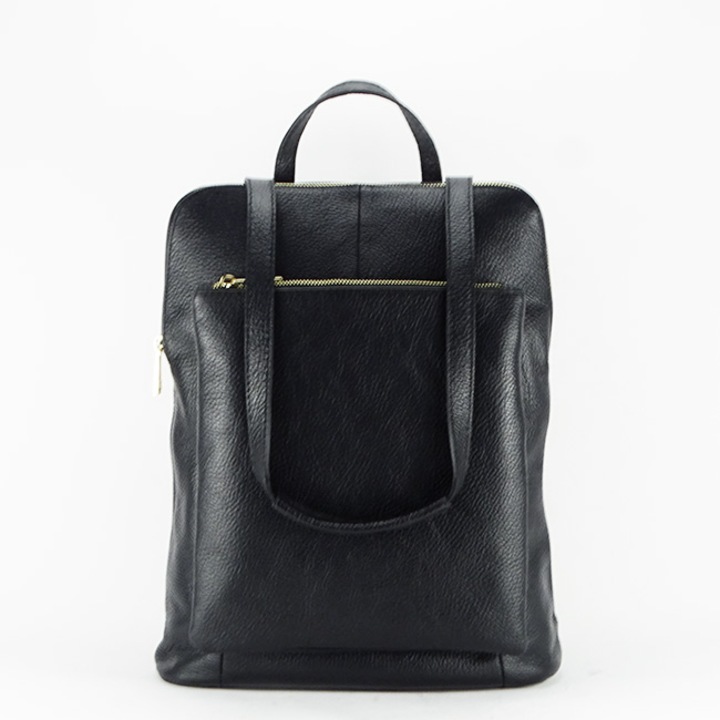 2 az 1-ben természetes bőr hátizsák B-1441 123 Fekete