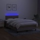 vidaXL tópszínű szövet rugós és LED-es ágy matraccal 120 x 200 cm 3133305