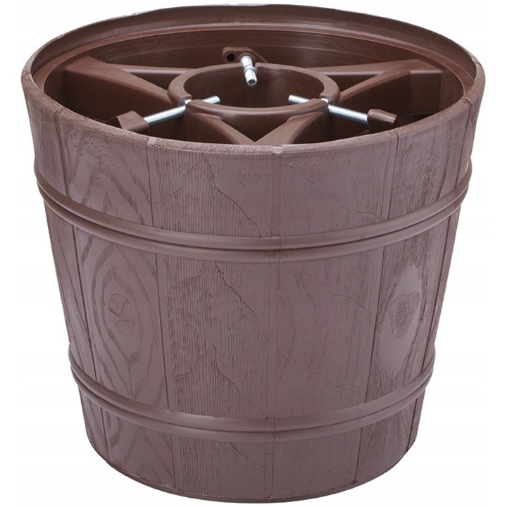 Karácsonytalp, cserép stílusú, Műanyag, Barna