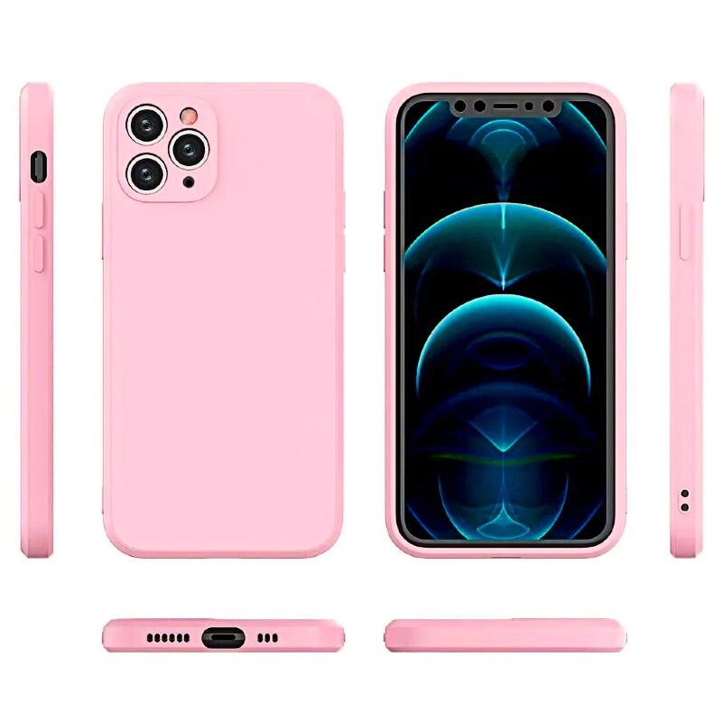 Премиум калъф за Apple IPhone 13 със защита на камерата и розова ...