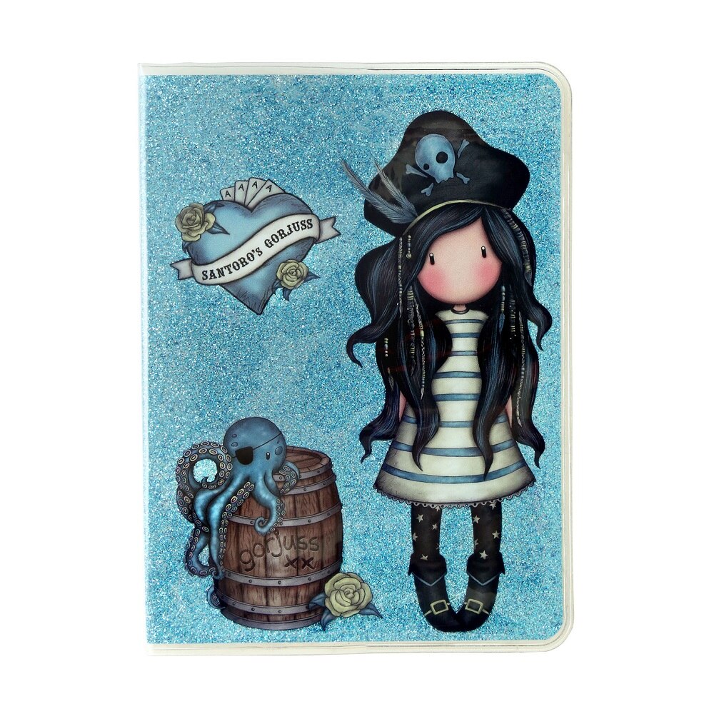 Блестящ тефтер А6 с PVC корици Santoro Gorjuss Black Pearl, Син eMAG.bg