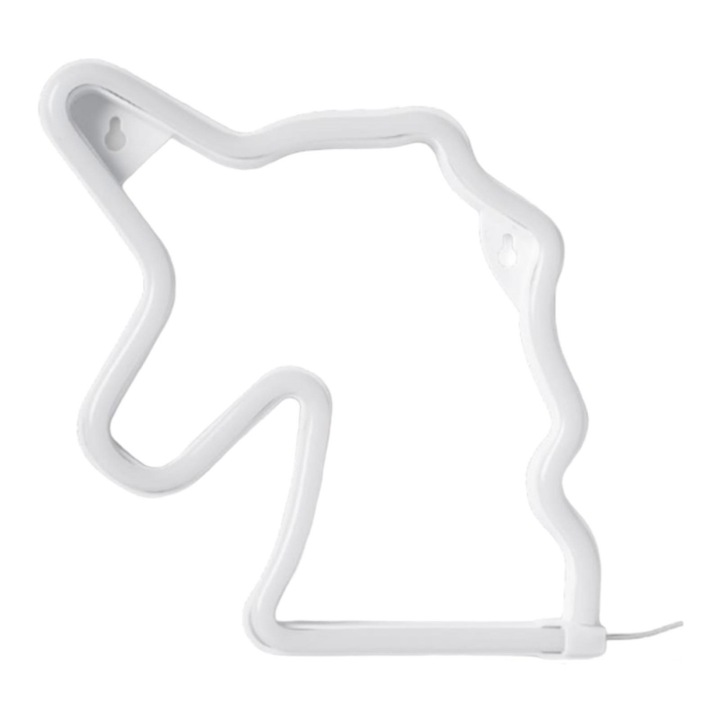 Lampa LED neon forma unicorn cu USB Lumi LUXURY®, multicolor, 22 x 1.8 x 22 cm