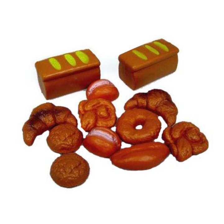 Set alimente panificatie pentru joc rol, 12 piese