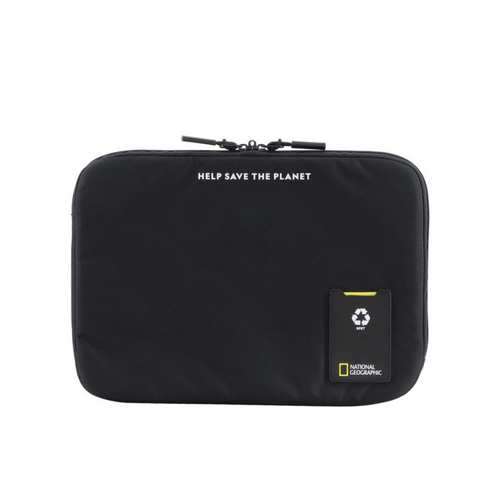 Laptop táska, National Geographic, poliészter, 36x25,5x3 cm, fekete