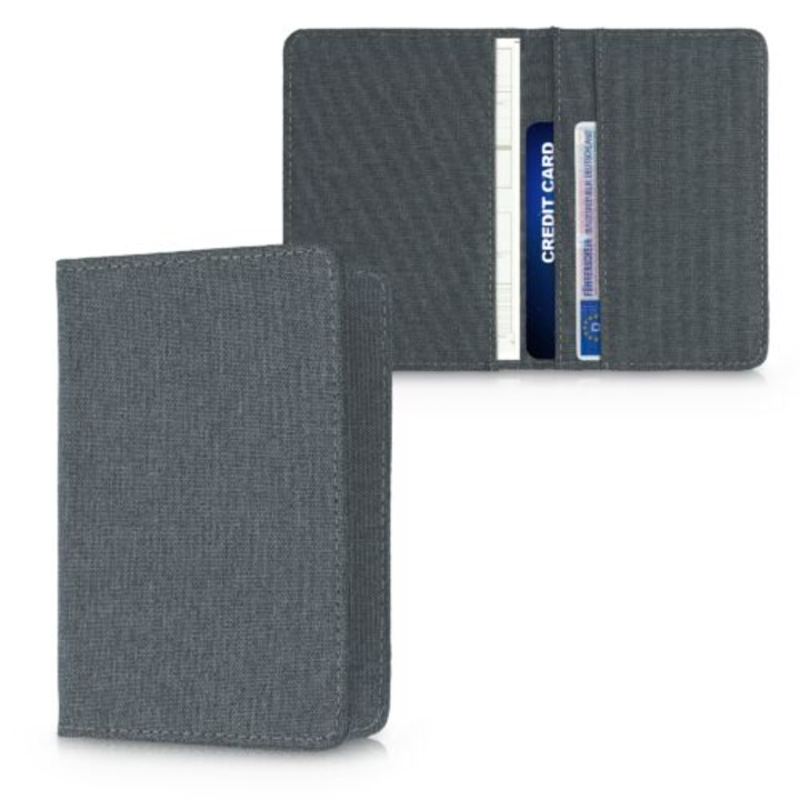Autós dokumentumvédő, Kwmobile, szürke, textil, 55236.01