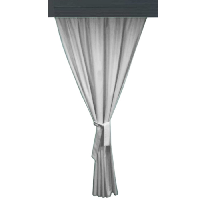 Drapéria, vízálló, poliészter, szürke, 155 x 160 cm