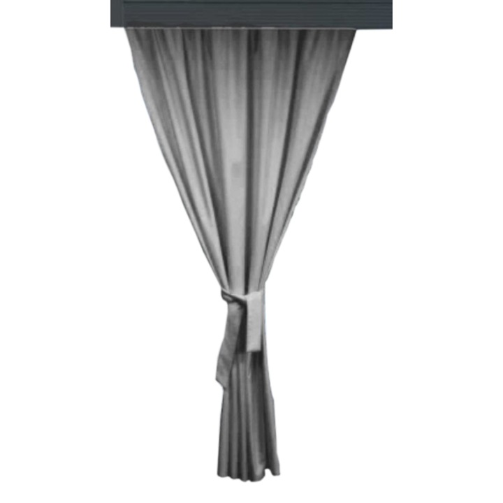 Draperie, Impermeabil, Poliester, Gri, 155 x 270 cm