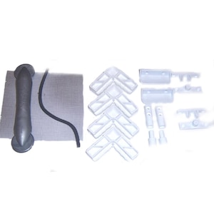 Kit plasa tantari completa pentru fereastra, din aluminiu, insecte stop, pe balamale, maro, 60 x 80 cm