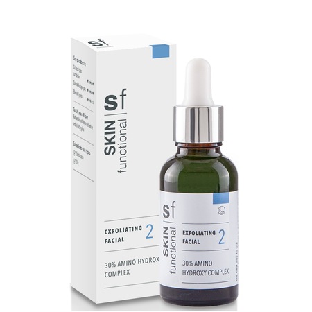 Ser Exfoliant Skin Functional, Tip Masca 10 min, 30% AHA, Efect Puternic Diminuare Pete Pigmentare, Antirid, pentru Noapte, 30 ml